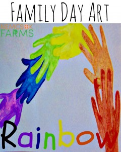 Family Day Art Project Handprint Rainbows