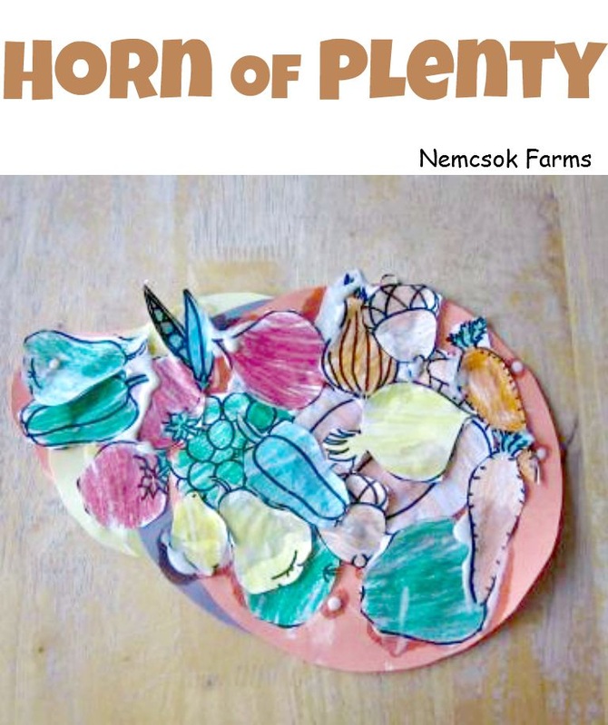 Horn of Plenty Cornucopia Craft for Kids ( and adults!) for Thanksgiving