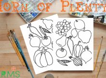 Horn of Plenty Cornucopia Craft for Kids ( and adults!) for Thanksgiving