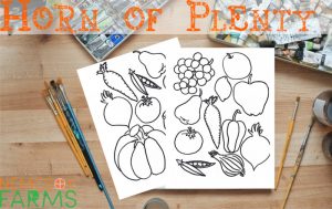 Horn of Plenty Cornucopia Craft for Kids ( and adults!) for Thanksgiving