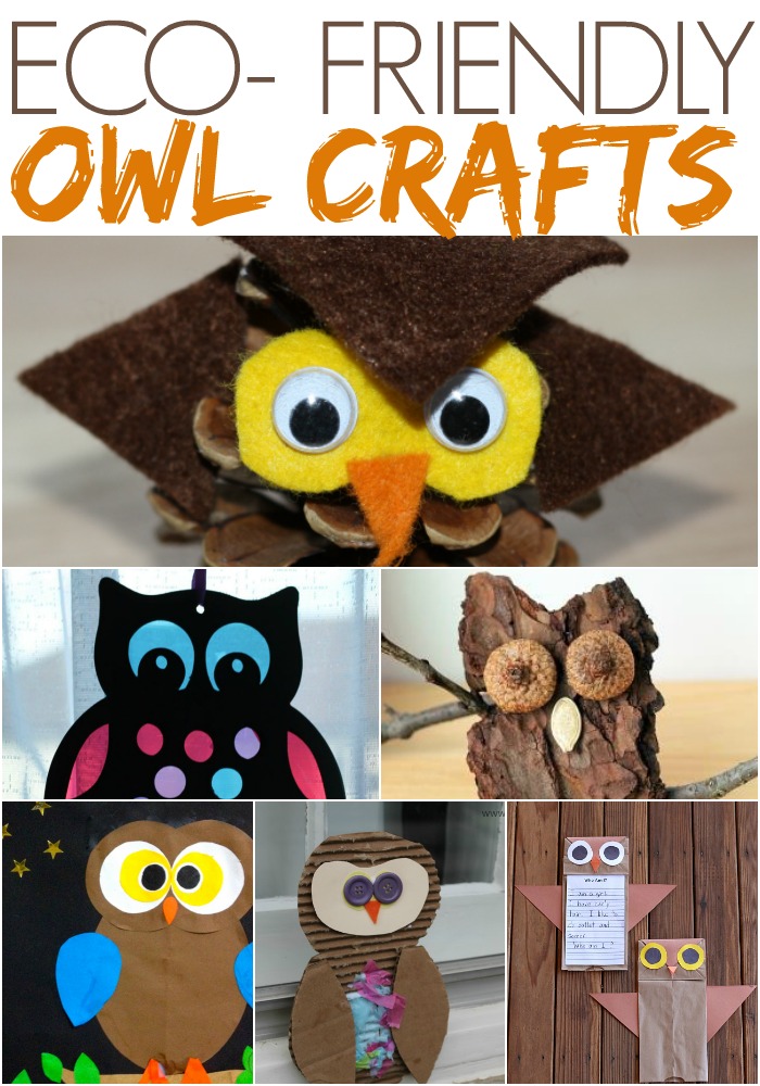 Eco Friendly Owl Crafts - using natural and or recyclable materials