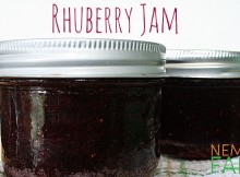 Homemade Rhuberry Jam Preserved rhubarb and strawberries together in this deliciously sweet homemade jam