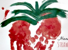 Handprint Art Strawberry Keepsake Paintings