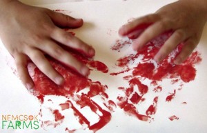 Handprint Art Strawberry Keepsake Paintings