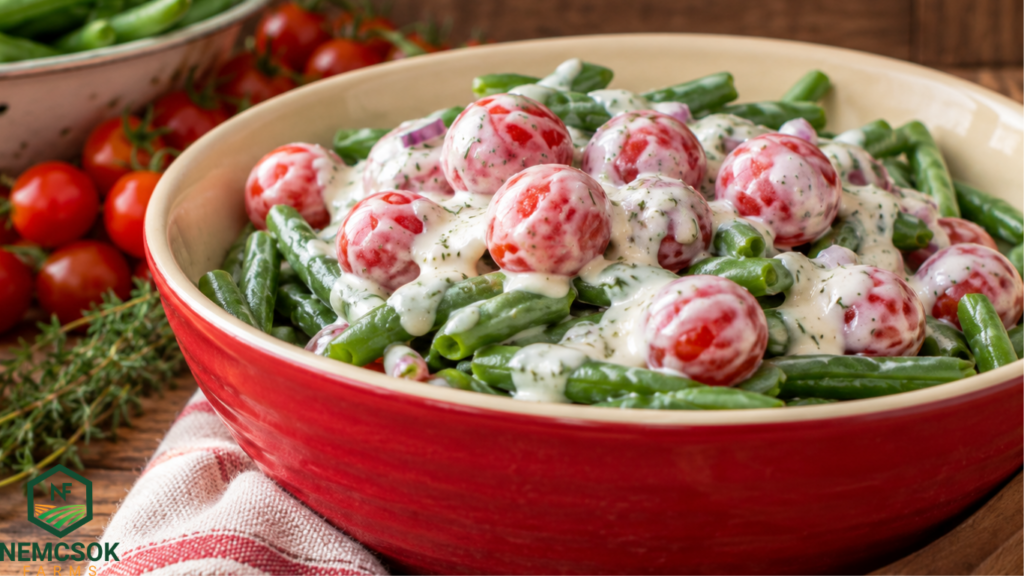 Green Bean Salad with cherry tomatoes