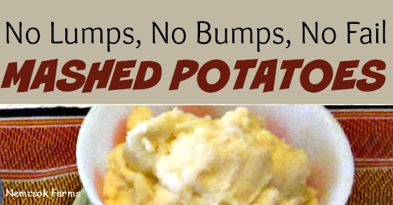 No lumps, no bumps, no fail mashed potatoes. 