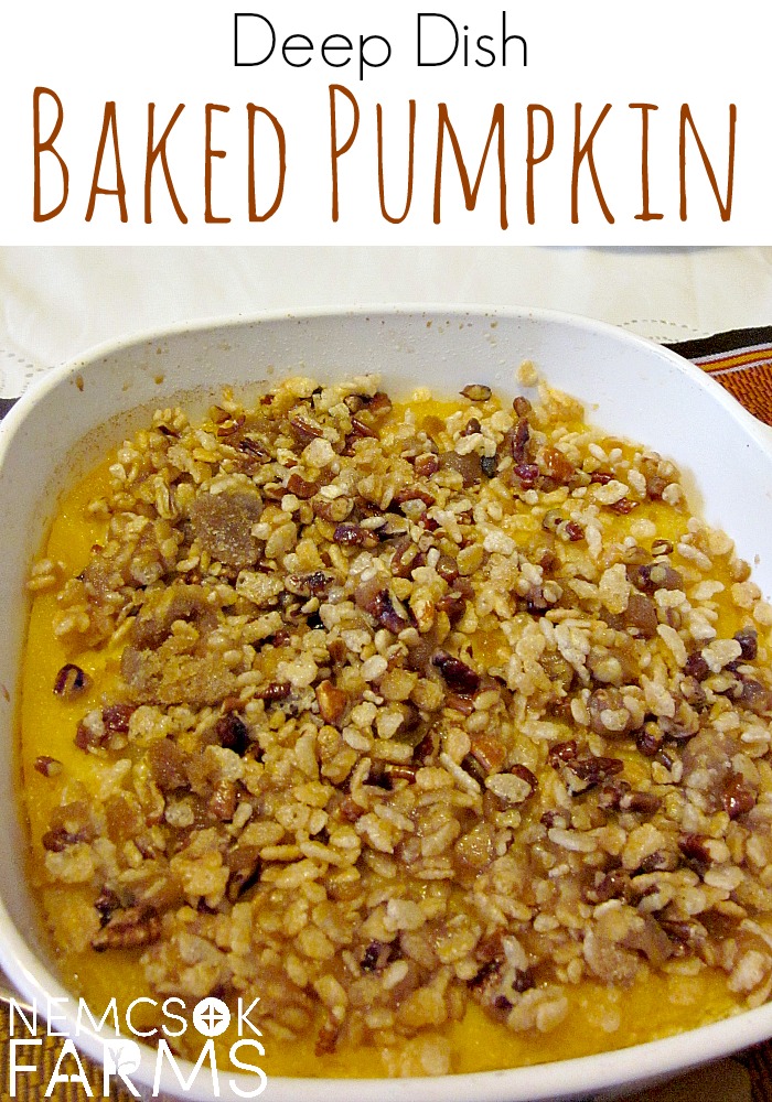 This fresh from the garden Baked Pumpkin has been served and enjoyed in our home as a side dish, main dish, breakfast and dessert! It is THAT good.