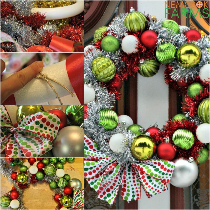 DIY Christmas Ball Wreath for your festive holiday season