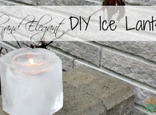 Simple and Elegant Ice Lanterns made from recyclables, perfect for lighting up your garden paths and walkways