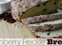 Cranberry 'Freckles' sweeten up this super easy soda bread and it's perfect for snacking, and just as special with a cup of coffee.