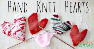Quick Knit Hand Knit Hearts for Valentine's Day - or any other day you want to share the love
