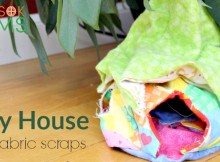 DIY Fairy House with fabric scraps