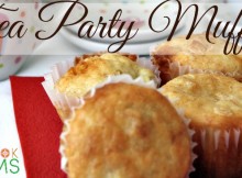 Tea Party Banana and White Chocolate Mini Muffin Recipe for Easter, Mother's Day, and Spring celebrations