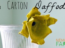 Upcycle Egg Cartons into Beautiful Daffodils for a fun kid's craft to celebrate spring and nature