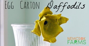 Upcycle Egg Cartons into Beautiful Daffodils for a fun kid's craft to celebrate spring and nature