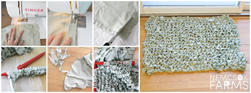 DIY Hand Knit Rag Rug made from an Up-cycled bed sheet and some of the Best DIY Craft Projects