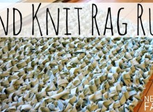 DIY Hand Knit Rag Rug made from an Up-cycled bed sheet!