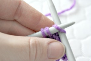 How to Make a Knit Stitch. Part 2 of a step by step tutorial on the basic stitches of knitting.