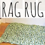 DIY Hand Knit Rag Rug made from an Up-cycled bed sheet!