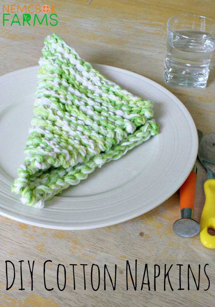 DIY Cotton Napkin free knitting pattern for eco-friendly living 