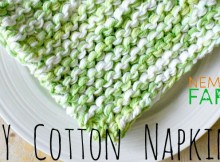 DIY Cotton Napkin free knitting pattern for eco-friendly living