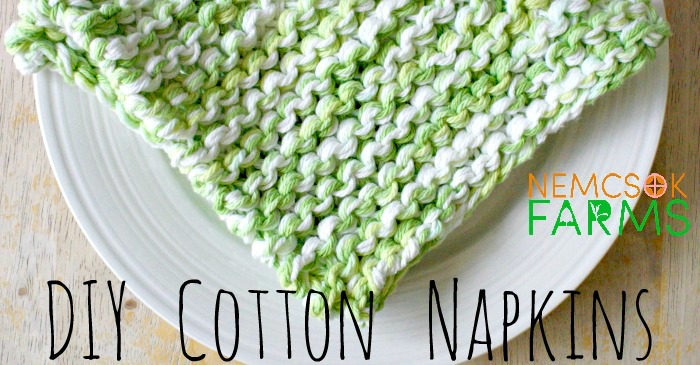 DIY Cotton Napkin free knitting pattern for eco-friendly living and some of the Best DIY Craft Projects