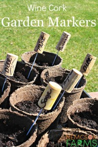 DIY Wine Cork Garden Markers for Herb Gardens