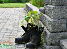 Unique Work Boot Flower Planters to add some whimsy to your yard and garden
