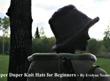 The Plum Fedora - Super Duper Knit Hats for Beginners - book of fabulous knitting patterns for hat suited for beginners and professionals