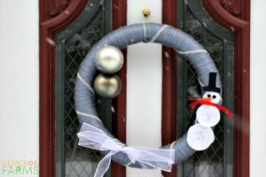 DIY Snowman Wreath Winter Front Door Decor