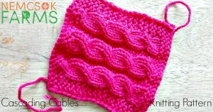 Join in on the knitting fun with the Cascading Cables Blanket Square pattern and be part of the Harmony Blanket Knit-A-Long