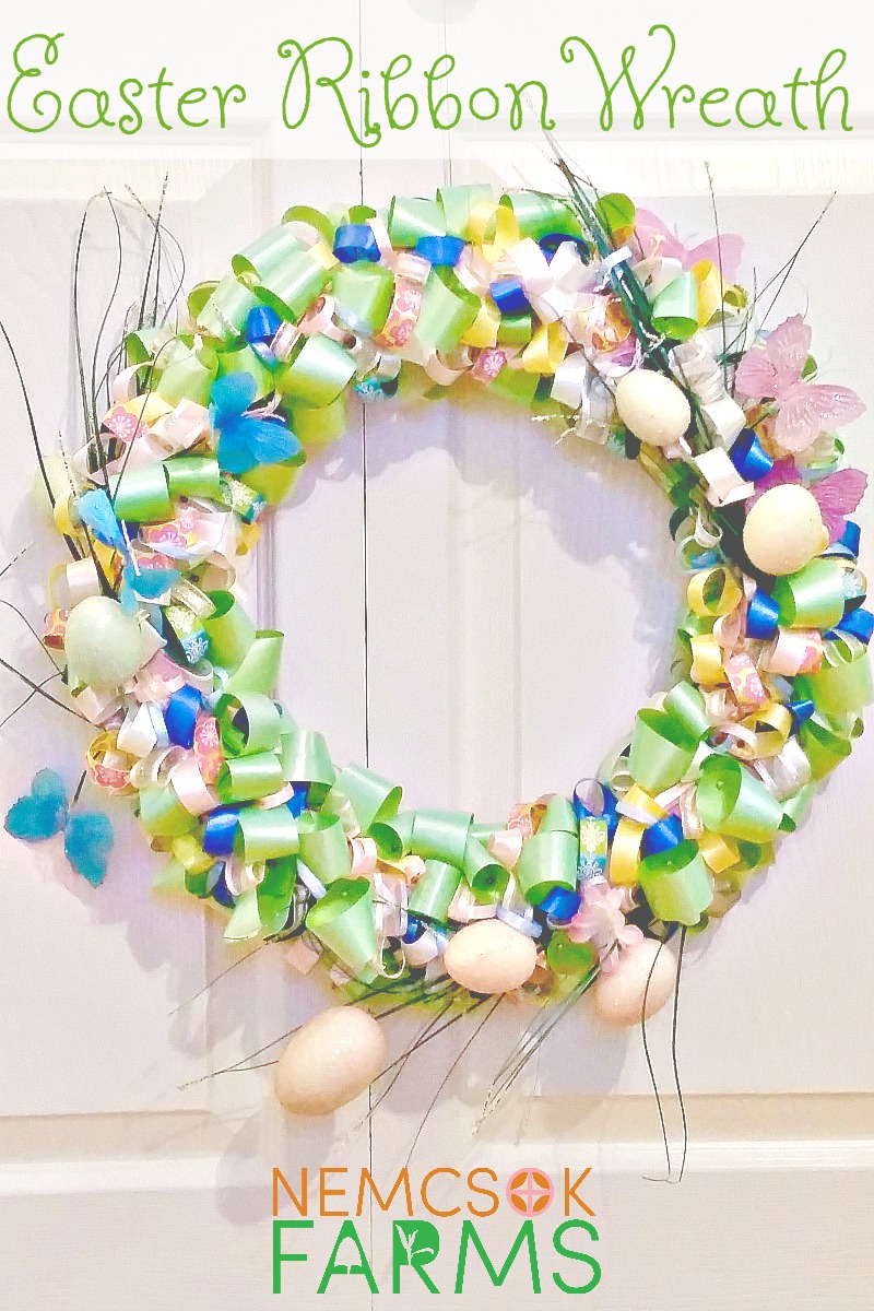 DIY Easter Ribbon Wreath Tutorial - Nemcsok Farms