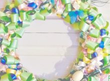 Easter Ribbon Wreath Tutorial. Easy DIY decor, perfectly light and airy for all things Spring!