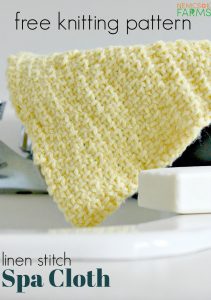 Linen Stitch Spa Cloth free knitting pattern in 100% cotton perfect for a quick spring project and even better for gift giving - I'm thinking of you Moms!