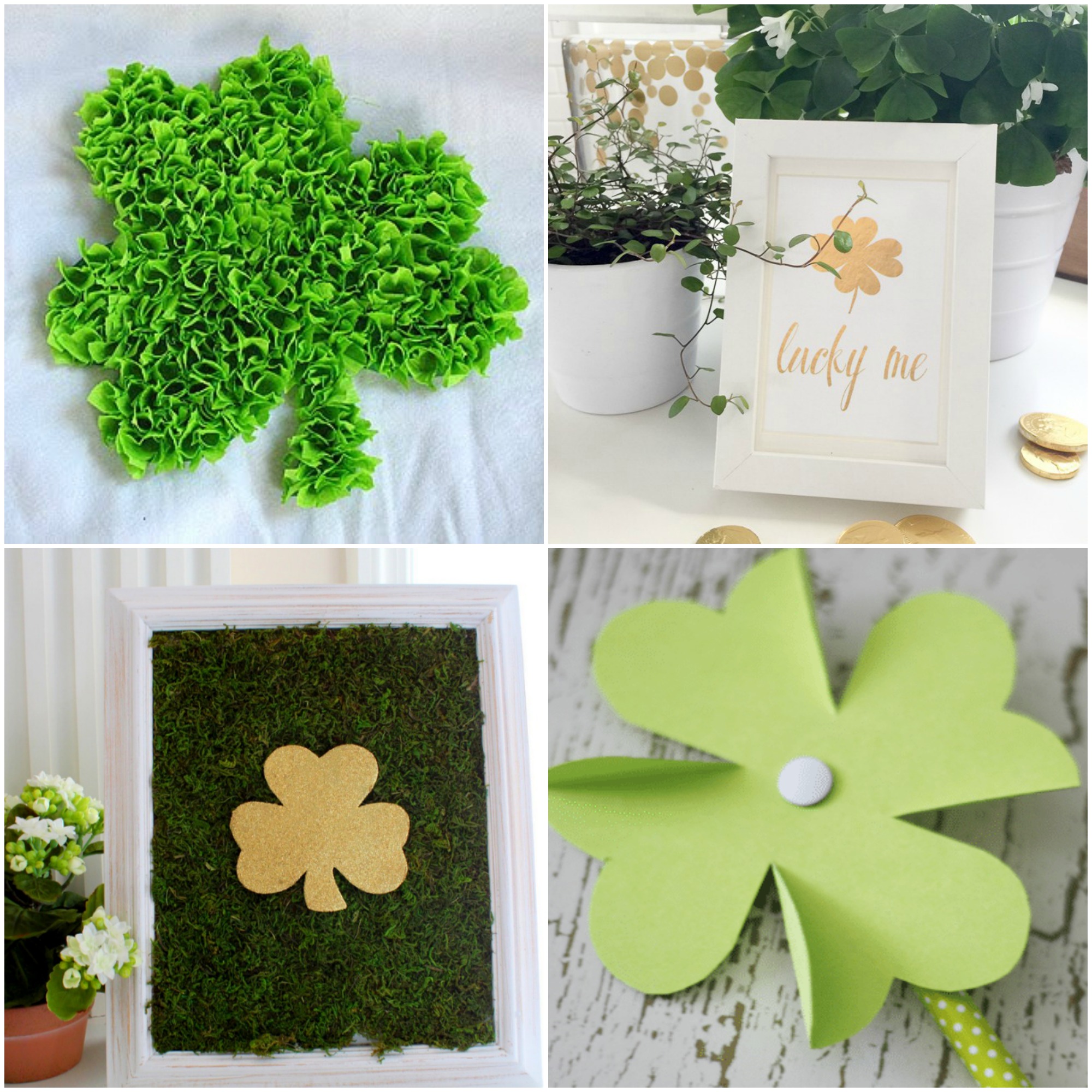 Lucky Shamrock Tissue Paper Craft - Typically Simple