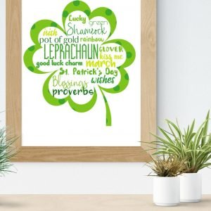 St. Patrick's Day Subway Style free printable wall art. Easy DIY farmhouse style decor, perfect for framing and for gifting
