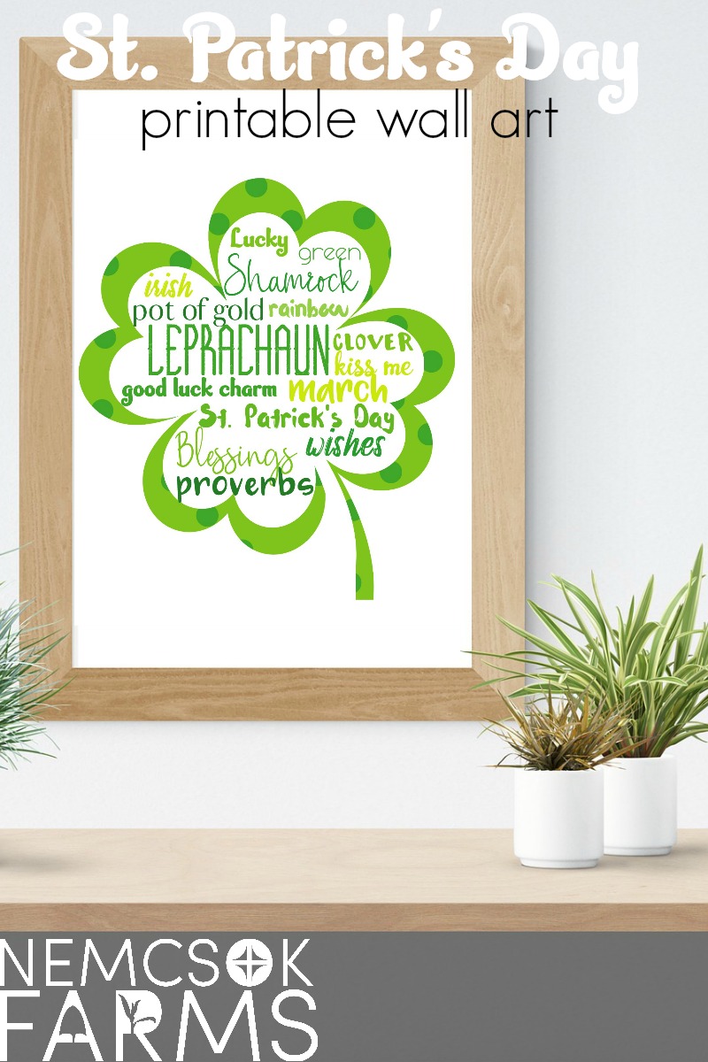 St. Patrick's Day Subway Style free printable wall art. Easy DIY farmhouse style decor, perfect for framing and for gifting