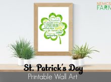 St. Patrick's Day Subway Style free printable wall art. Easy DIY farmhouse style decor, perfect for framing and for gifting