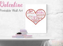 Valentine Subway Style free printable wall art. Easy DIY farmhouse style decor, perfect for framing and for gifting