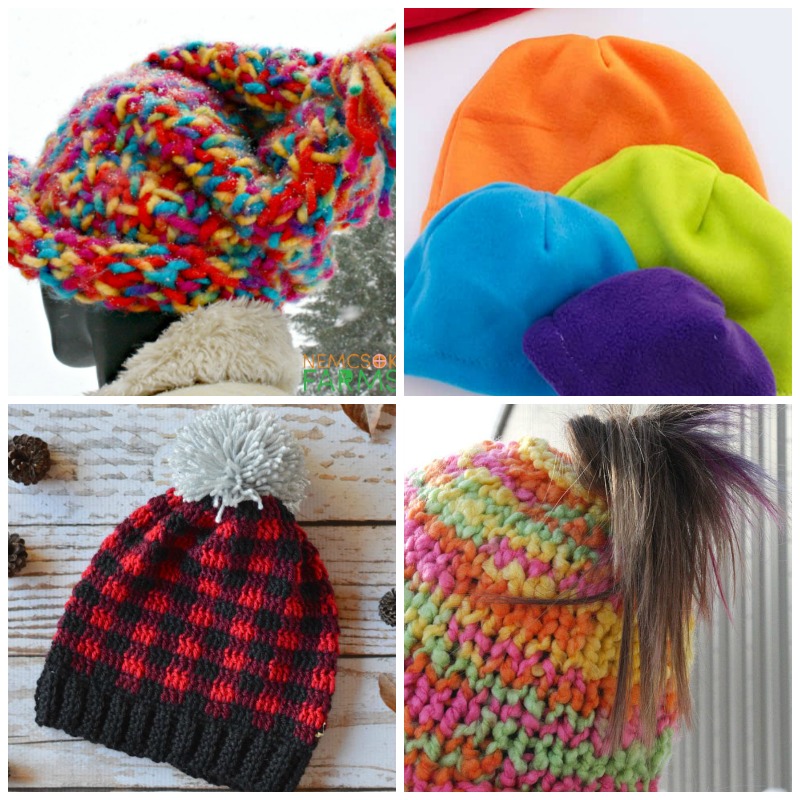 Knitting, Sewing and Crochet Patterns and Tutorials for hats to DIY this winter