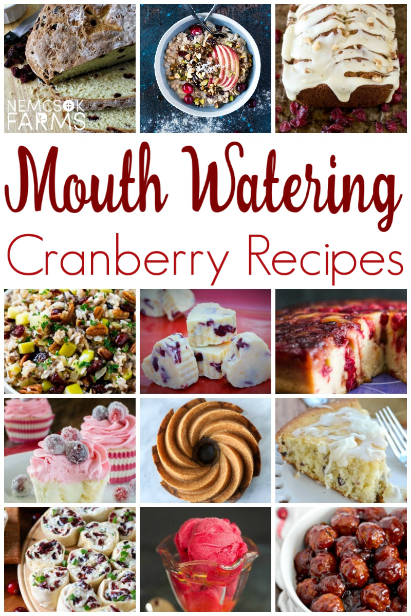 15 Mouth Watering Cranberry Recipes that go a little bit above cranberry sauce.