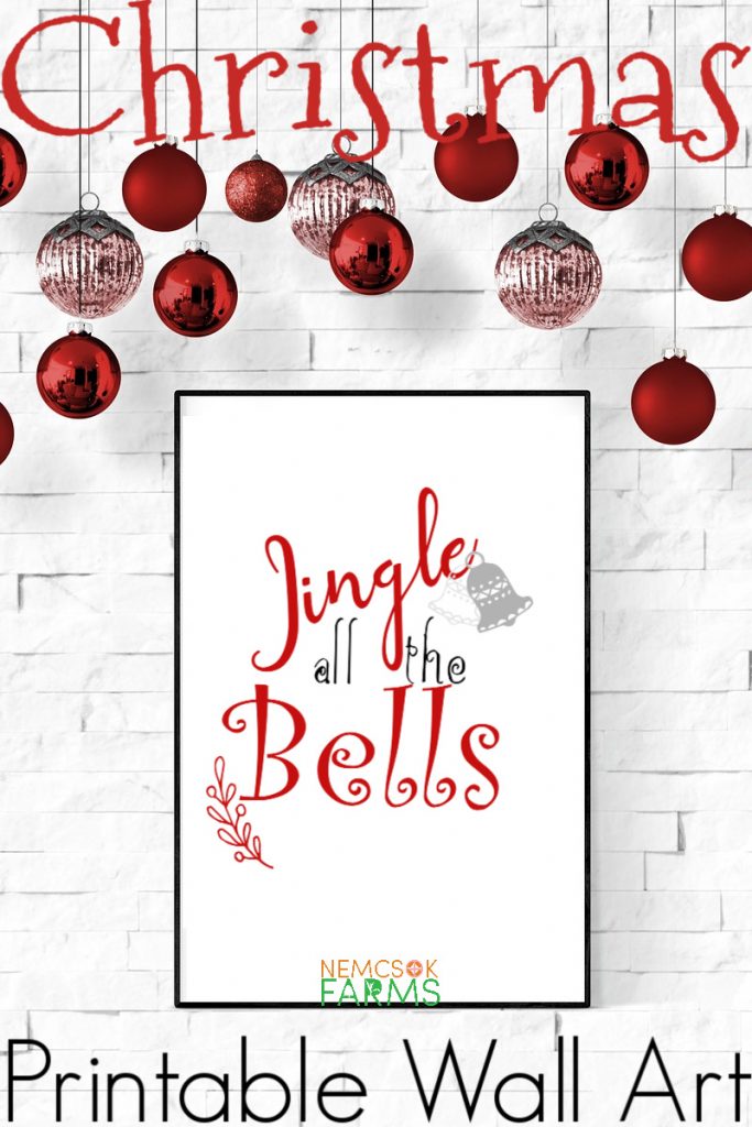 Jingle All The Bells Printable Wall Art for a fun and quirky Christmas Jingle All The Bells Printable Wall Art for a fun and quirky Christmas
