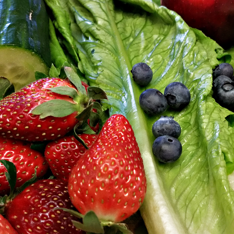 Happy Heart Salad - Crisp greens and juicy berries complete this salad