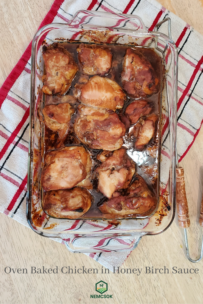 Oven Baked Chicken in Honey Birch Sauce Recipe for Gourmet Birch Syrup