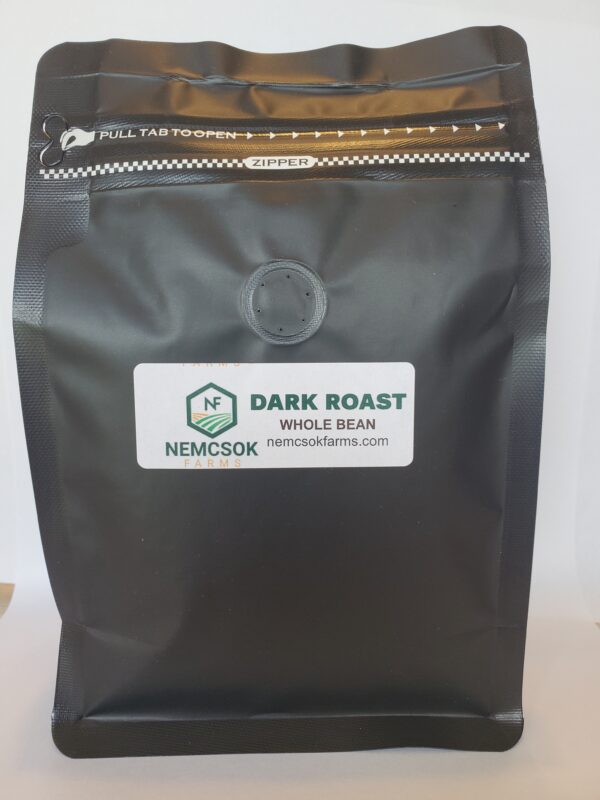 Dark Roast Coffee, Whole Bean 1/2 lb bag