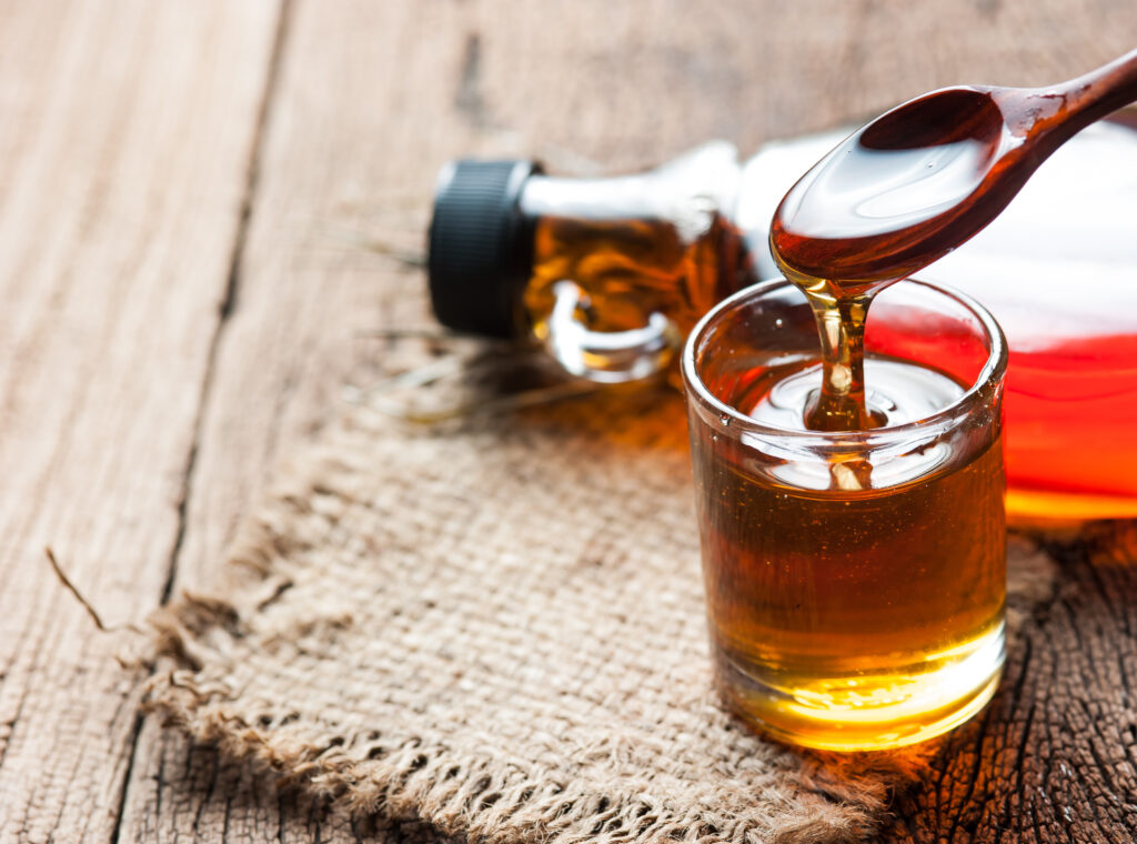 Small-batch birch syrup tapped, evaporated, and bottled on-farm at Nemcsok Farms in Northern Ontario.